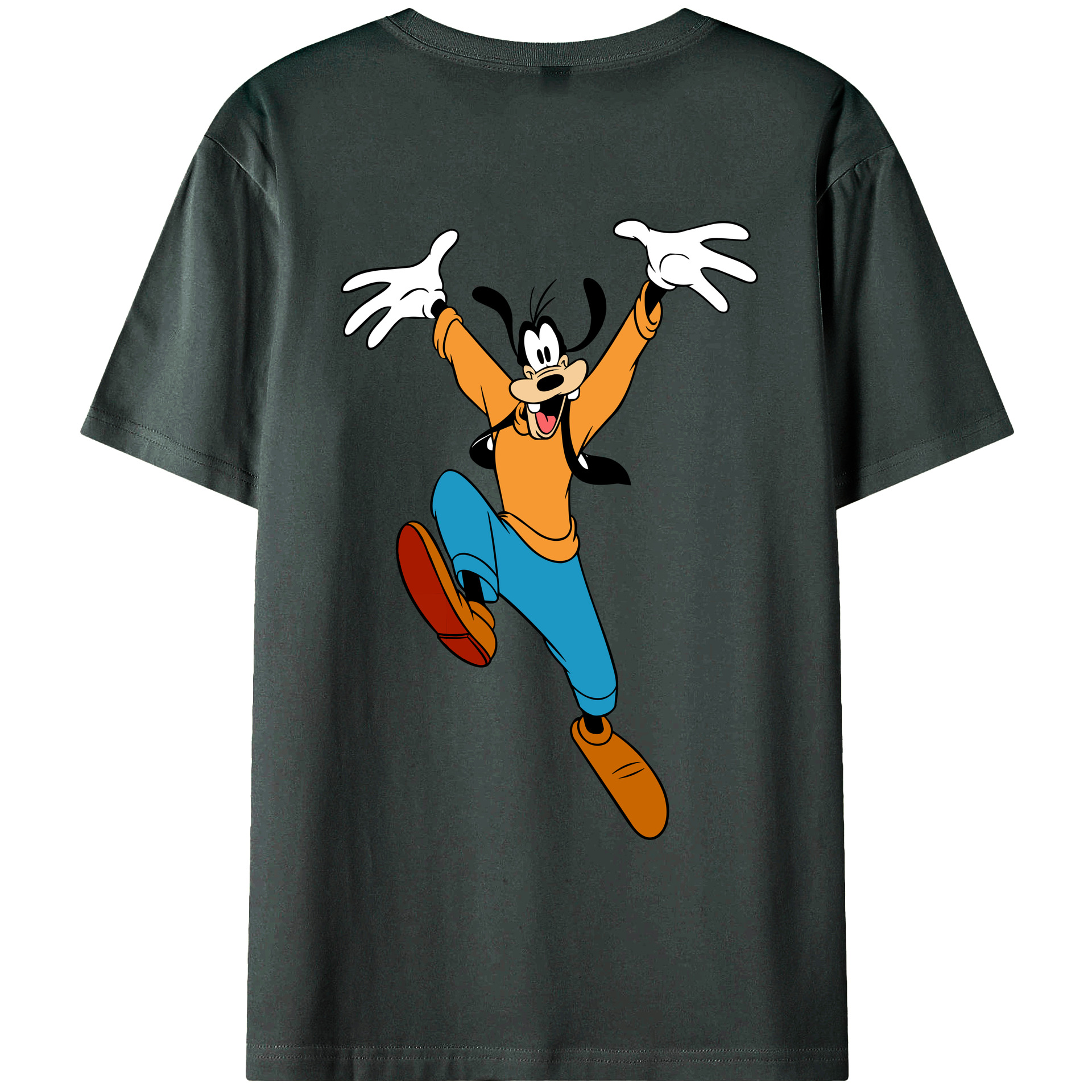 ミッキーマウス Mickey Mouse 綿100％ メンズ半袖Tシャツ（バックプリント） 通気性